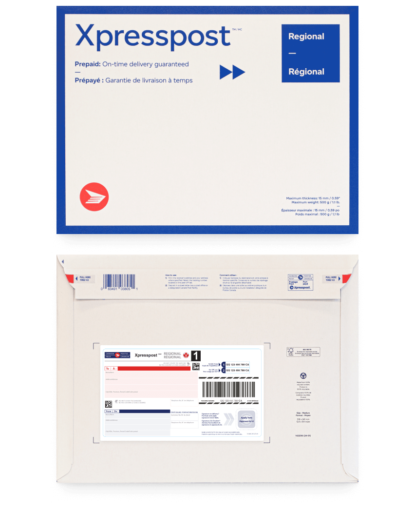 Canada post prepaid boxes cheap